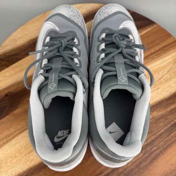 Nike Alpha Huarache Elite 4 MCS Low Men\'s Size 12 Baseball Cleats Gray White NEW